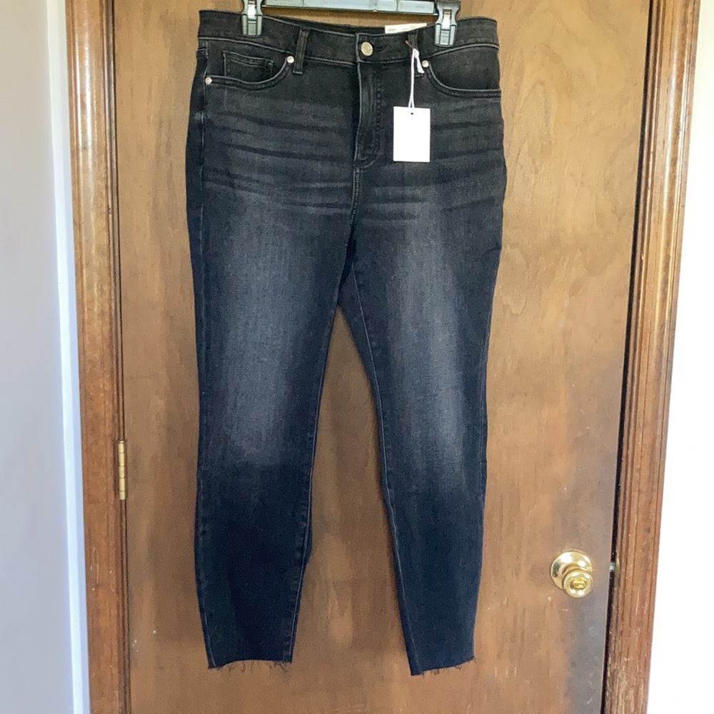 LC Lauren Conrad raw hem skinny jean midrise size 14 S